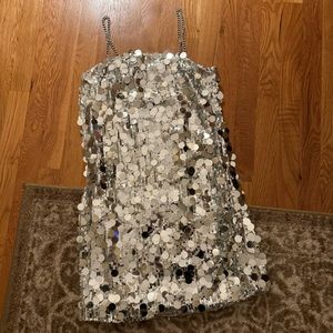 CIDER SEQUIN CHAIN MINI DRESS